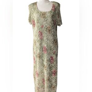 Helen Blake women’s maxi vintage floral dress size 16